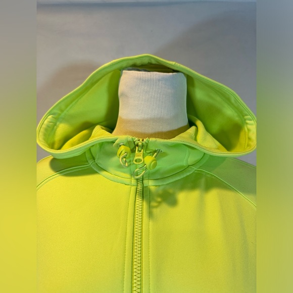 NWT!🔥Adidas AEROREADY GAME AND GO FULL-ZIP HOODED FLEECE JACKET Women Lime - Picture 4 of 15